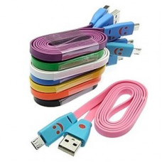 USB to MicroUSB Flat Flash Smile 1m