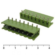 Разъемный клеммный блок на плату угловой (R) RUICHI 2ERGR-5.0-08P, вилка (M), 8 контактов, шаг 5.00 мм