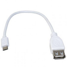 Компьютерный шнур RUICHI USB 2.0 A(f)-micro USB B(m), 0.2 м, белый