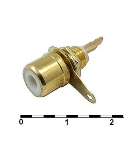 Разъём RCA RUICHI 7-0234W GOLD/RS-115G, 50 В