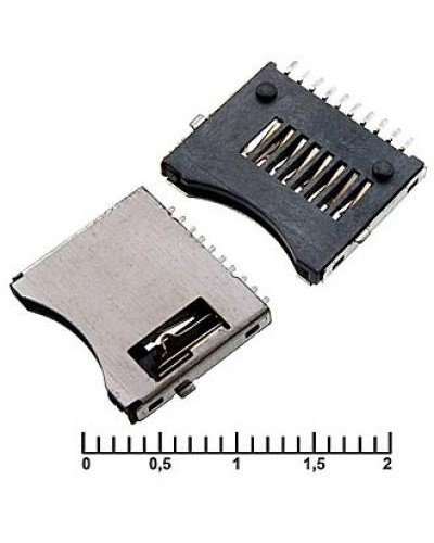 Держатель карты памяти RUICHI micro-SD SMD 10pin switch M, 10 контактов