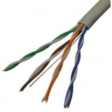 Кабель витая пара UTP 4х2х0,5 мм RUICHI, 24AWG, ССА/PE/PVC, CAT5e, 100 МГц, серый, бухта 305 м