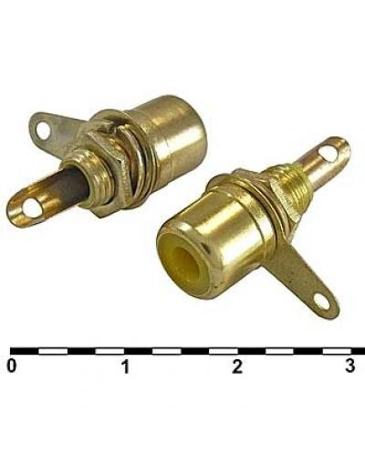 Разъём RCA RUICHI 7-0234Y GOLD/RS-115G, 50 В