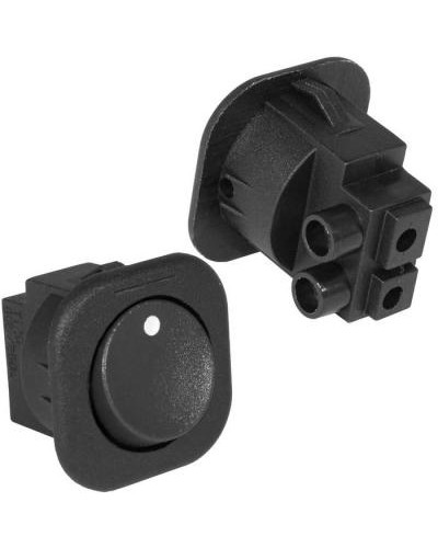 Клавишный переключатель RUICHI RS-101-7C, ON-OFF, чёрный