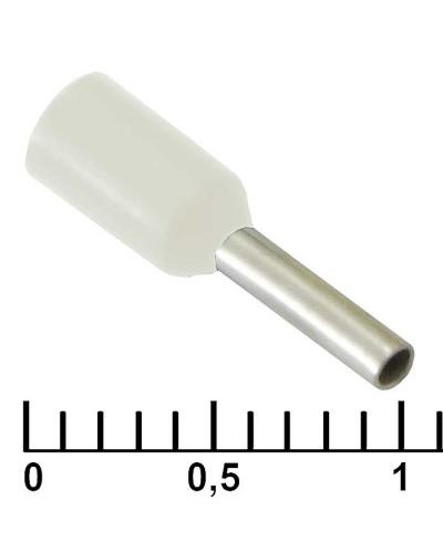Наконечник на кабель RUICHI DN00706, белый, 1.2x6 мм