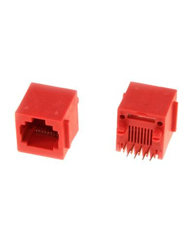Разъём RJ RUICHI TJ3-8P8C красный под пайку