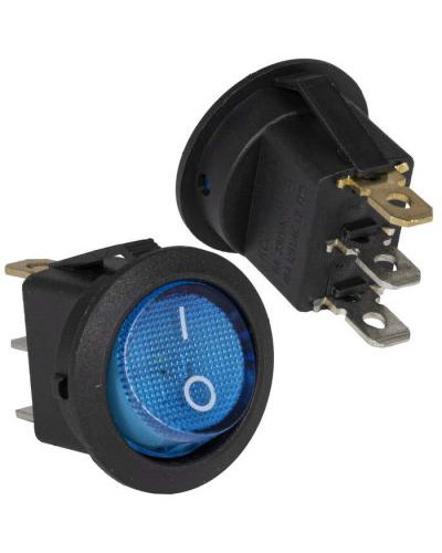 Клавишный переключатель RUICHI KCD1-101N-C3-BL/3P, ON-OFF, 3 контакта, синий