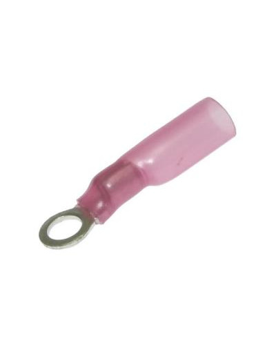 Наконечник кольцевой изолированный RUICHI RV1.25-4 HST, 19 А, 22-18 AWG, красный, латунь луженая