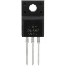 12N65, полевой транзистор (MOSFET) HXY, N-канал, 650 В, 12 А, 0.8 Ом, 40 нКл, корпус TO-220F