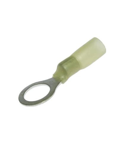 Наконечник кольцевой изолированный RUICHI RV5.5-10 HST, 27 А, 12-10 AWG, желтый, латунь луженая