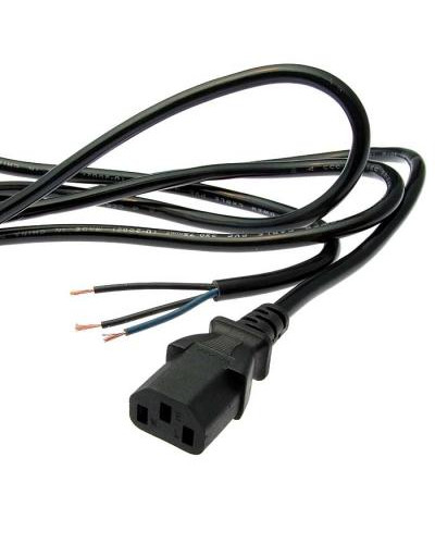 Шнур сетевой с вилкой IEC C13 неоконцованный RUICHI SCZ, 1.8 м, 3х0.75 мм2
