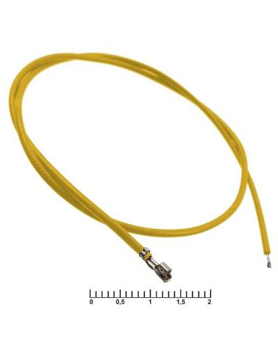 Разъём питания низковольтный RUICHI HB шаг 2,00 мм AWG26 0,3m желтый, 1 контакт
