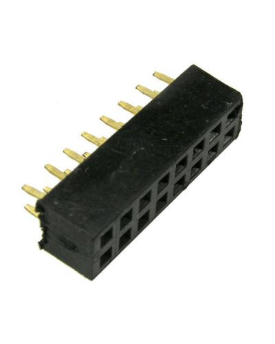 Гнездо для плат 2.00 мм RUICHI PBD2-16 (PBD2-2x8) 2.00 мм, 16 контактов