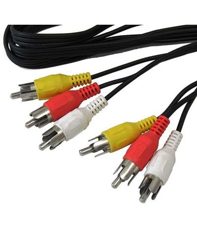 Аудио-видео шнур RUICHI 3RCA-3RCA, 1.5 м