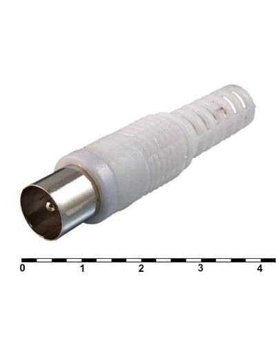 Разъём высокочастотный RUICHI FD-2427 (MP-500) белый, пластик