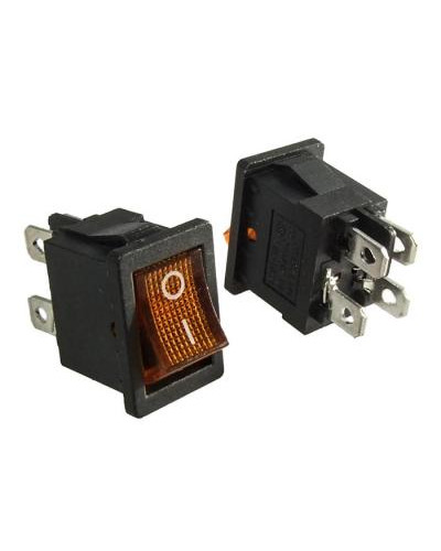 Клавишный переключатель RUICHI KCD1-201N-4-C3 Y/4P, ON-OFF