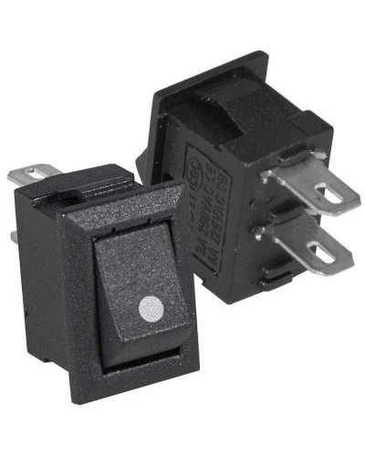 Клавишный переключатель RUICHI KCD5-101-C1-B/2P, ON-OFF, 2 контакта, черный
