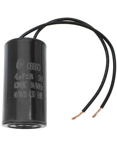 CBB60 4uF 630V WIRE SAIFU пусковой конденсатор 4 мкФ, 630 В, провод