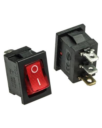 Клавишный переключатель RUICHI KCD1-101N-C3 R/3P, ON-OFF