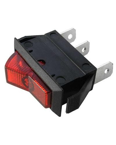 Клавишный переключатель RUICHI с подсветкой ASW-09D, красный, с LED подсветкой, 12 В