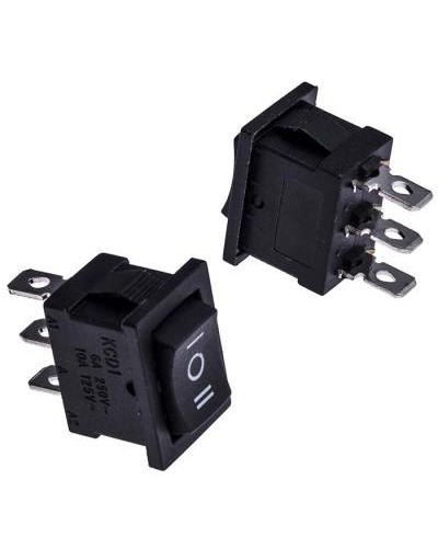 Клавишный переключатель RUICHI KCD1-103-C6-B/3P, ON-OFF-ON