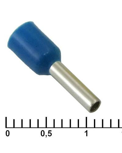 Наконечник на кабель RUICHI DN01508, синий, 1.7x8 мм, 1.5 мм2