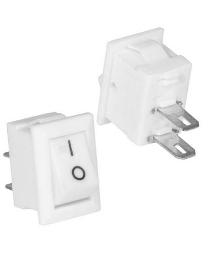 Клавишный переключатель RUICHI KCD5-101-C3-W/2P, ON-OFF, 2 контакта, корпус/переключатель белый