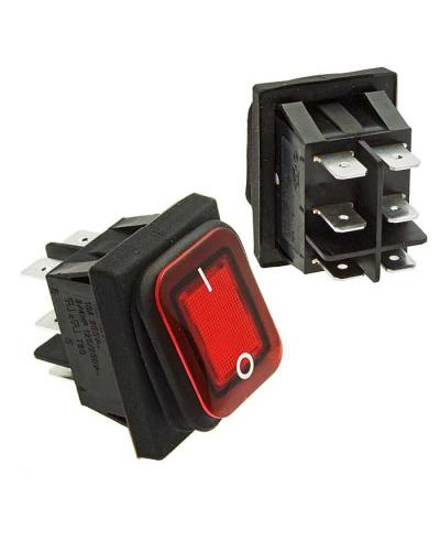 Клавишный переключатель RUICHI SB091-12V, IP65, ON-ON, 22x30 мм
