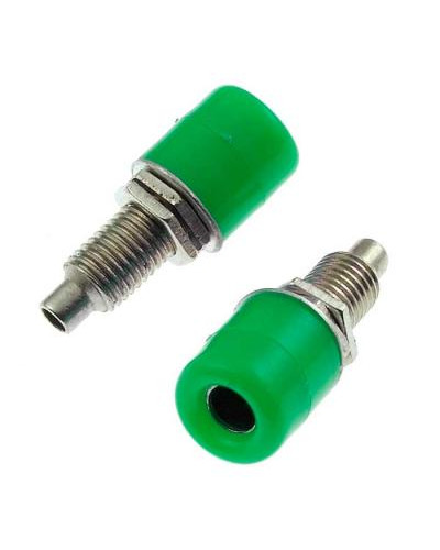 Гнездо RUICHI Z011 4 мм panel jack зелёный, на панель под пайку