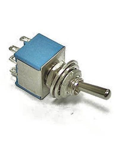 Микротумблер RUICHI STM-202, ON-ON, SPDT, 6 А, 250 В, 20 мОм, установочное отверстие 6 мм, под пайку, 6 контактов