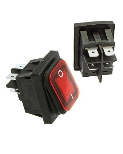 Клавишный переключатель RUICHI SB091-12V, IP65, ON-OFF, 22x30 мм