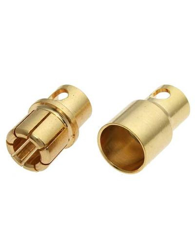 Разъём для RC моделей RUICHI Plug 8.0 M+F, металл