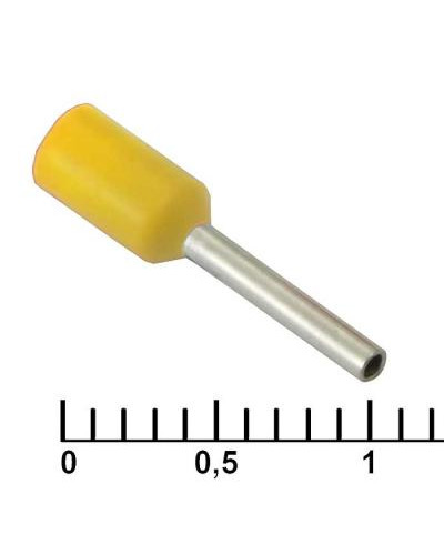 Наконечник на кабель RUICHI DN00508, жёлтая, 1x8 мм, 0.5 мм2