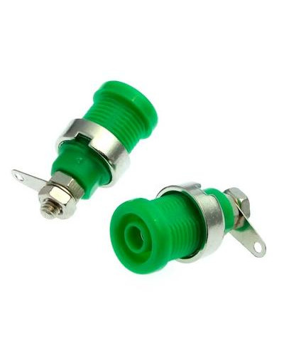 Гнездо RUICHI Z016 4 мм panel jack зелёный, на панель под пайку