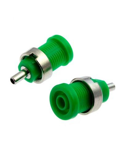 Гнездо RUICHI Z014 4 мм panel jack зелёный, на панель под пайку