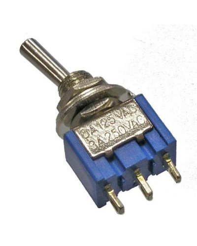 Микротумблер RUICHI MTS-103, ON-OFF-ON, SPDT, 3 А, 250 В, 20 мОм, установочное отверстие 6 мм, 3 контакта