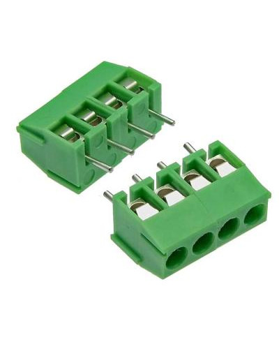 Винтовой клеммный блок RUICHI XY301V-A-4P на 4 клеммы M2.5, шаг 3.5 мм, 17.5 А, 24-14  AWG