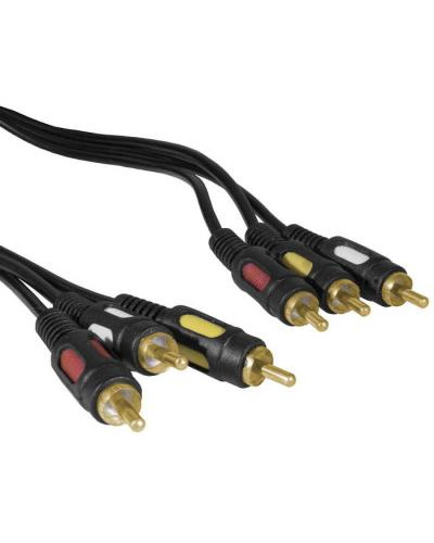 Аудио-видео шнур RUICHI 3 RCA - 3 RCA, 1.5 м