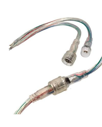 Разъём герметичный F/M 22AWG*4pins L170 мм IP65, 4 контакта