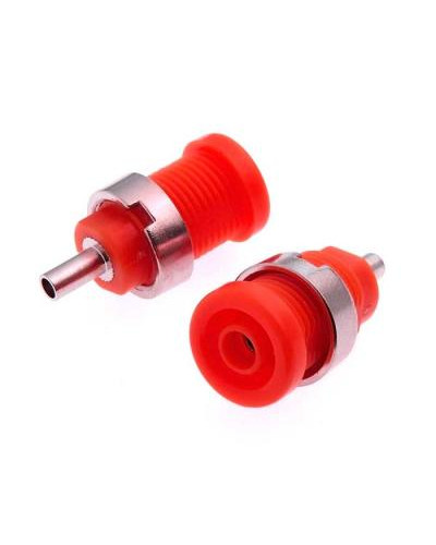 Гнездо RUICHI Z014 4 мм panel jack красный, на панель под пайку