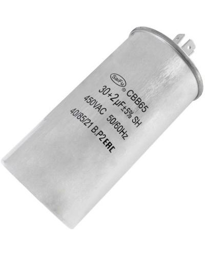 CBB65 30uF + 2uF 450V, SAIFU, пусковой конденсатор сдвоенный, 30 + 2 мкФ, 450  В