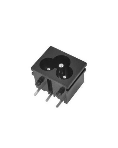 Разъем питания IEC-60320 (C6) RUICHI AC-039, 3 контакта, 2.5 А, 250 В, -25…+70 °C, черный