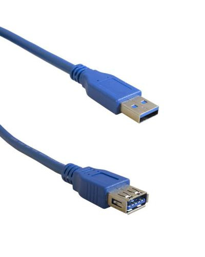 Компьютерный шнур RUICHI USB 3.0 A(m)-USB A(f), 1.8 м, чёрный