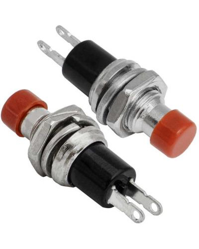 Кнопочный переключатель RUICHI PBS-10B-2, OFF-(ON), красный