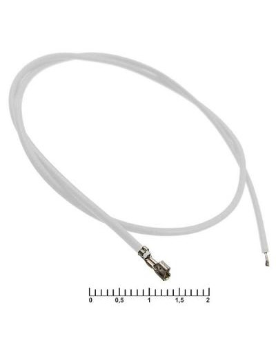 Разъём питания низковольтный RUICHI HB шаг 2,00 мм AWG26 0,3m белый, 1 контакт