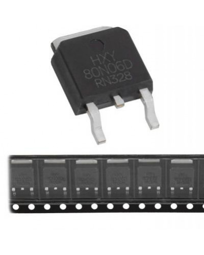 HXY80N06D HXY полевой транзистор (MOSFET), N-канал, 60 В, 80 А, 8 мОм, 33 нКл, TO-252 (DPAK)