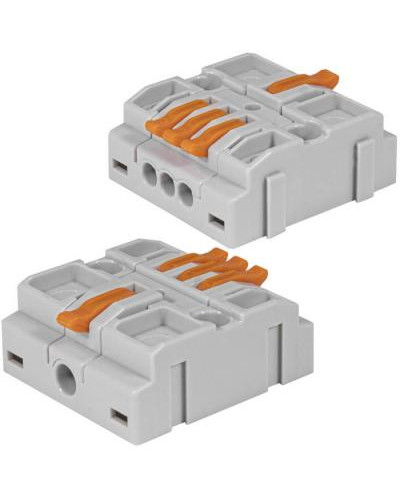 Зажим-клемма RUICHI СМК 6413, 3 контакта, 24 А, 450 В, корпус PA66