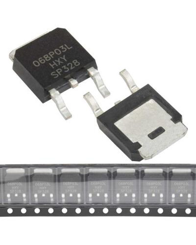 IPD068P03L3G HXY полевой транзистор (MOSFET), P-канал, -30 В, -80 А, 8.8 мОм, 45 нКл, TO-252  (DPAK)