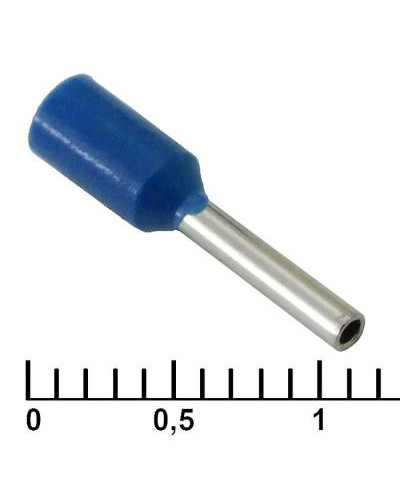 Наконечник на кабель RUICHI DN00708, синий, 1.2x8 мм, 0.75 мм2