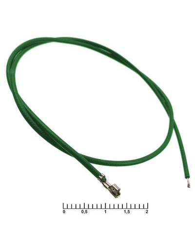 Разъём питания низковольтный RUICHI HB шаг 2,00 мм AWG26 0,3m зелёный, 1 контакт